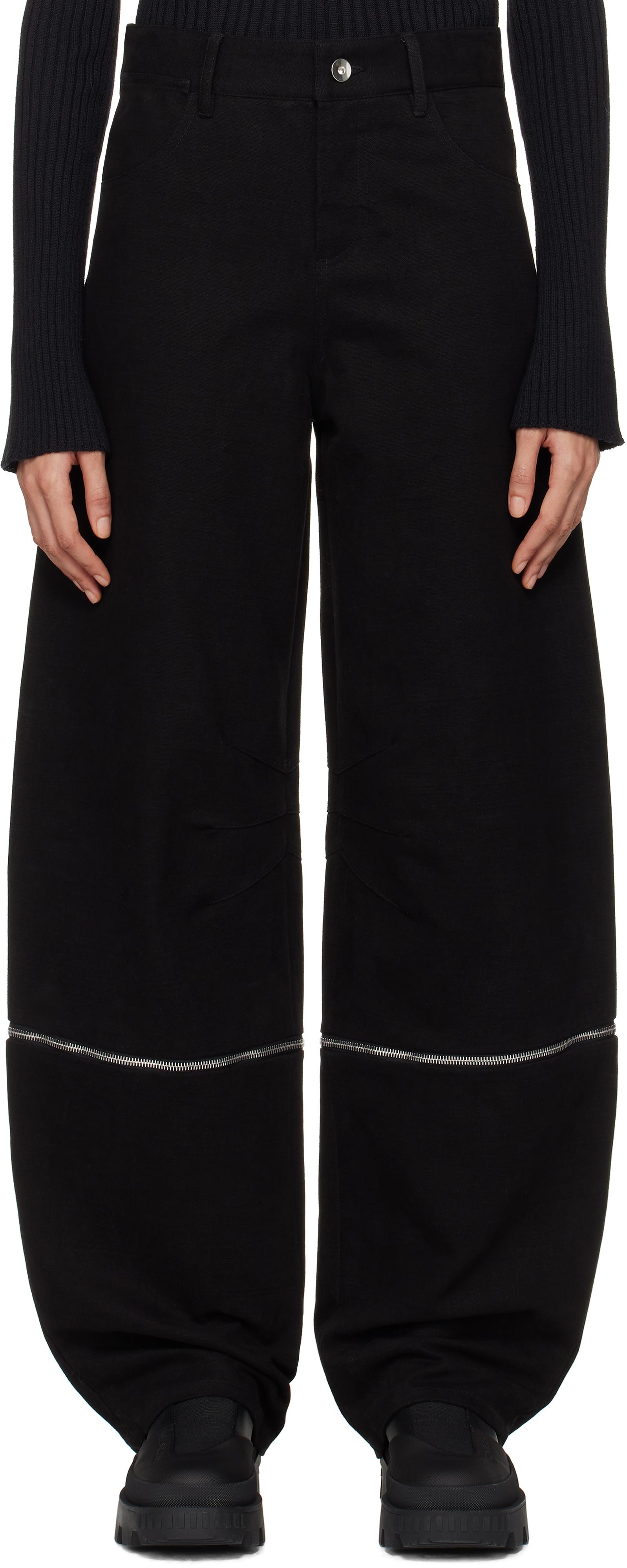 ★MONCLER × Willow Smith★ブラック コットン トラックパンツ Black Moncler x Willow Smith Cotton Track Pants - for Genius