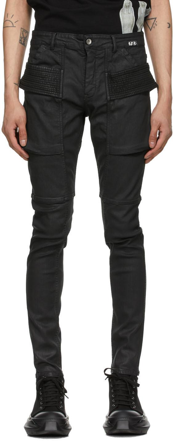 Rick Owens DRKSHDW Denim Black Wax Easy 