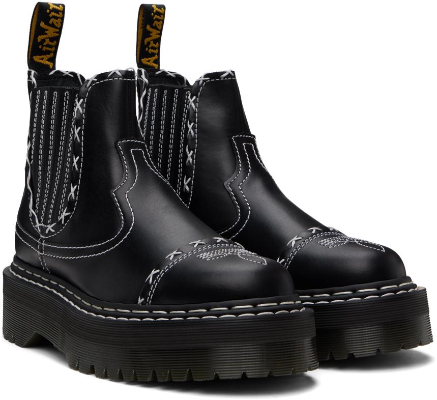 Dr. Martens Black 2976 Gothic Americana Quad Chelsea Boots