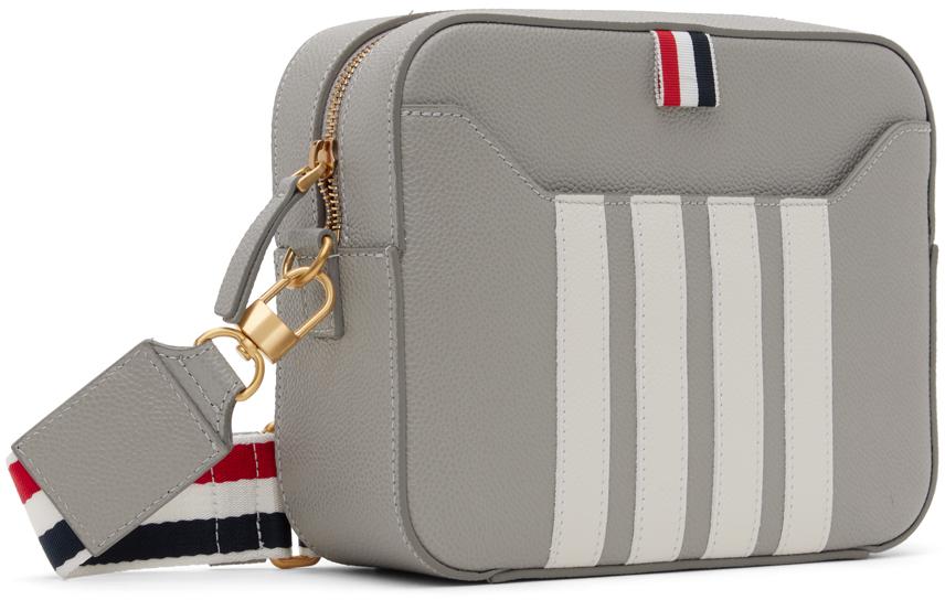 Thom Browne メンズ ブラック Thom E グレー ペブルグレイン 4-bar 