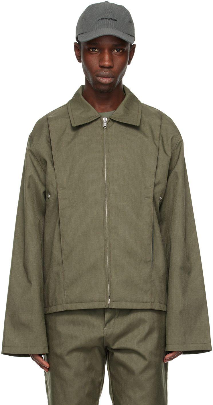 AFFXWRKS Green Pleat Jacket for Men | Lyst