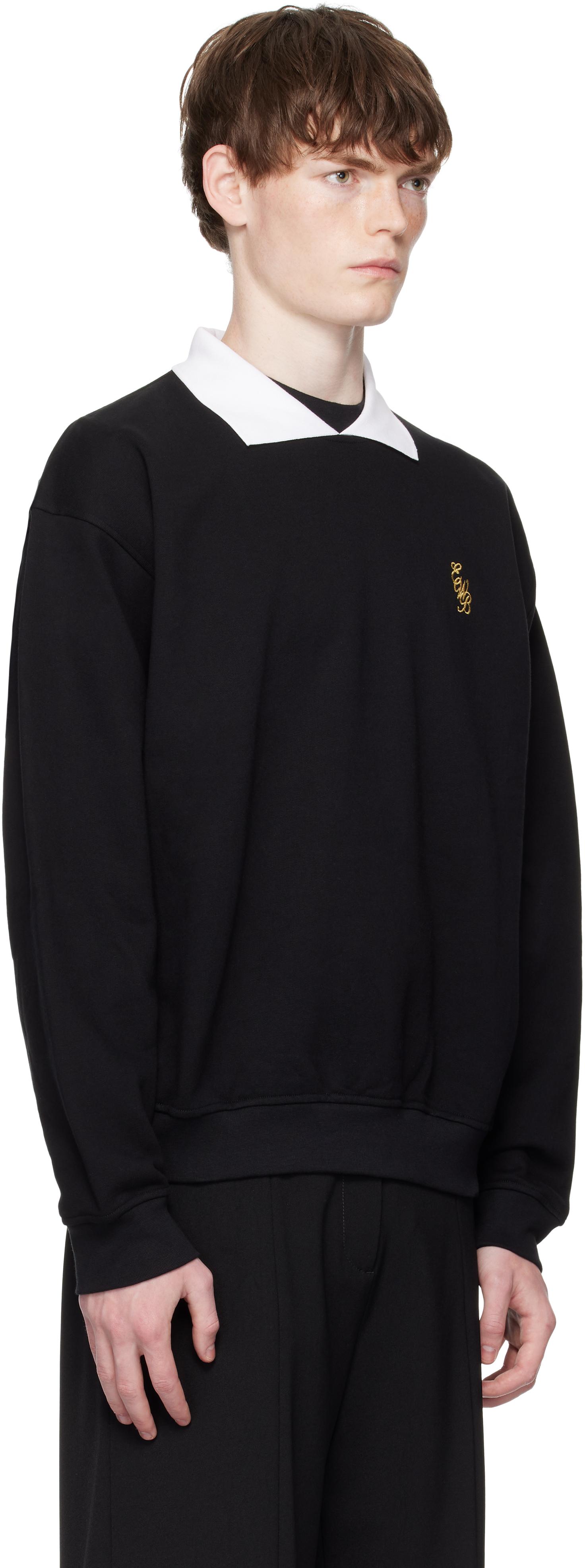 トップス ERNEST W. BAKER PIN STRIPE POLO White & Black Pin