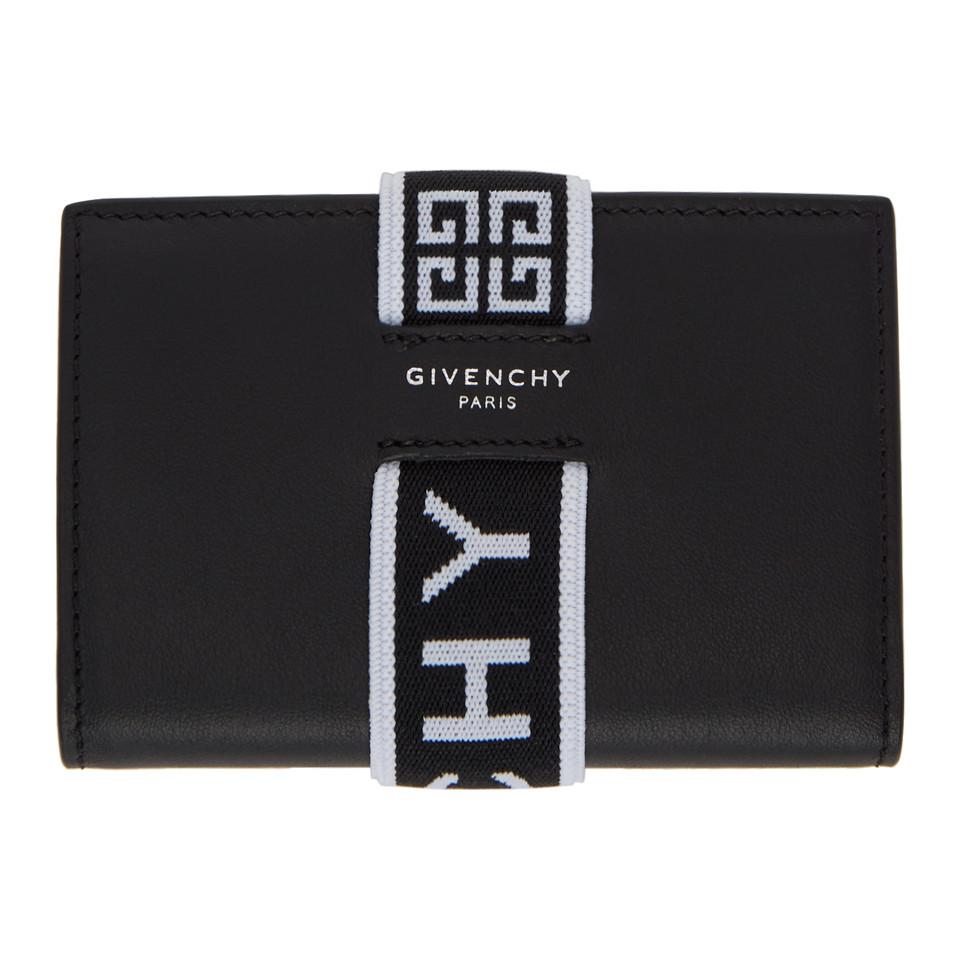 Givenchy Leather Elastic Panel Card Case in Black | Lyst