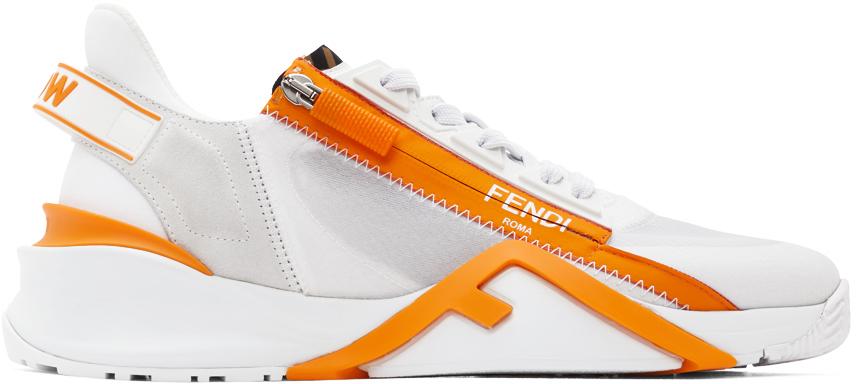 ☆【FENDI】☆(W) Fendi Flow Nylon Low-Top Sneaker.s White☆ Fendi Flow Leather White | Fendi