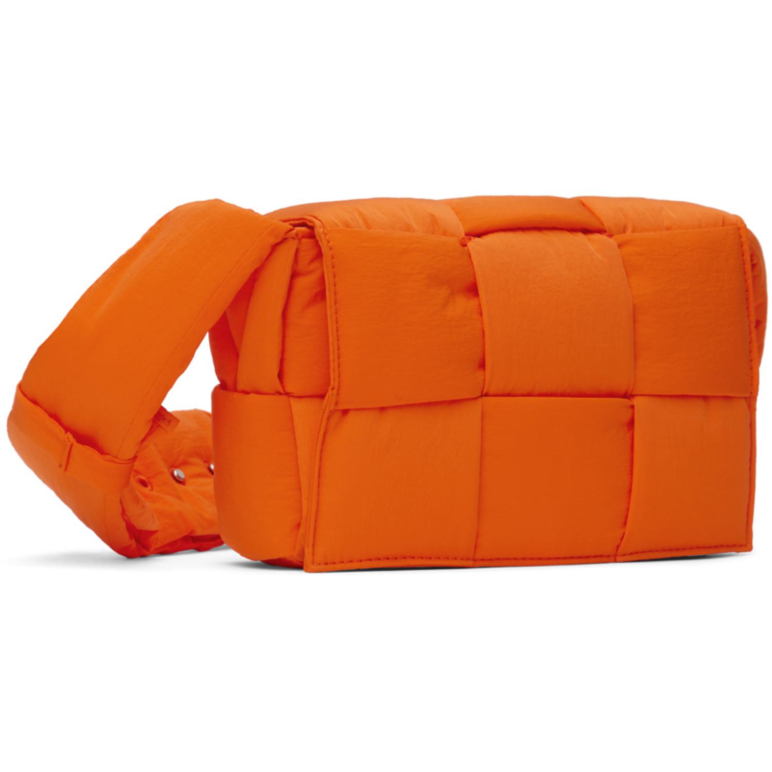 Bottega Veneta Small Padded Tech Cassette Bag in Orange for Men
