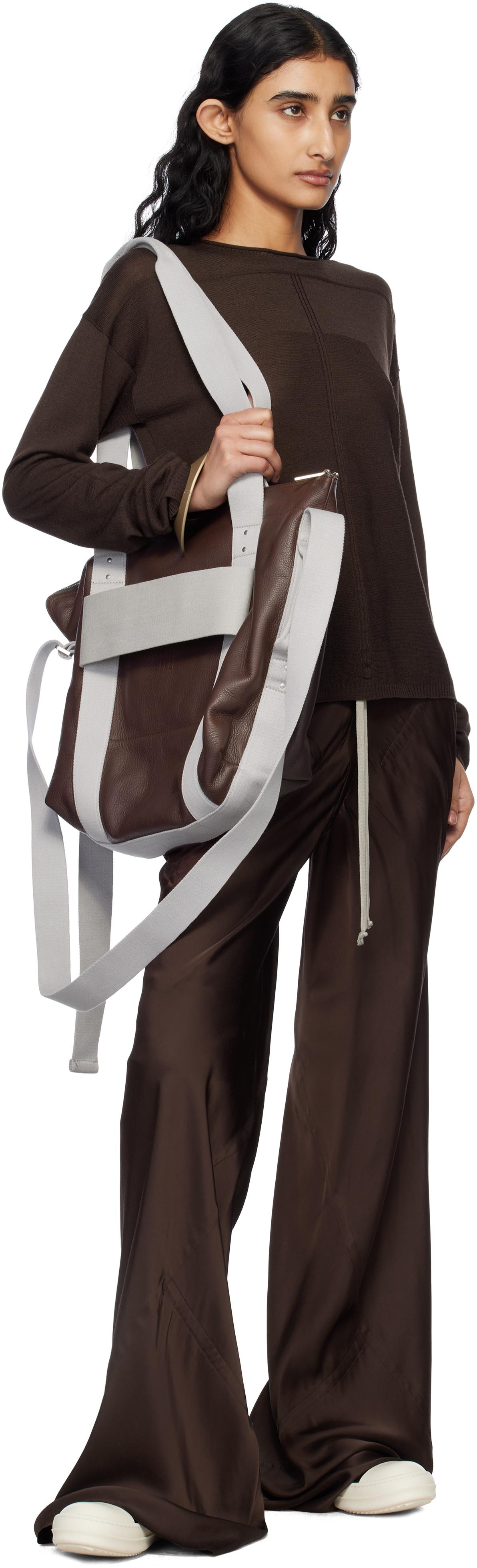 【Rick Owens】ブラウン Hollywood Trolley トートバッグ Rick Owens ブラウン Hollywood Trolley トートバッグ ブラウン
