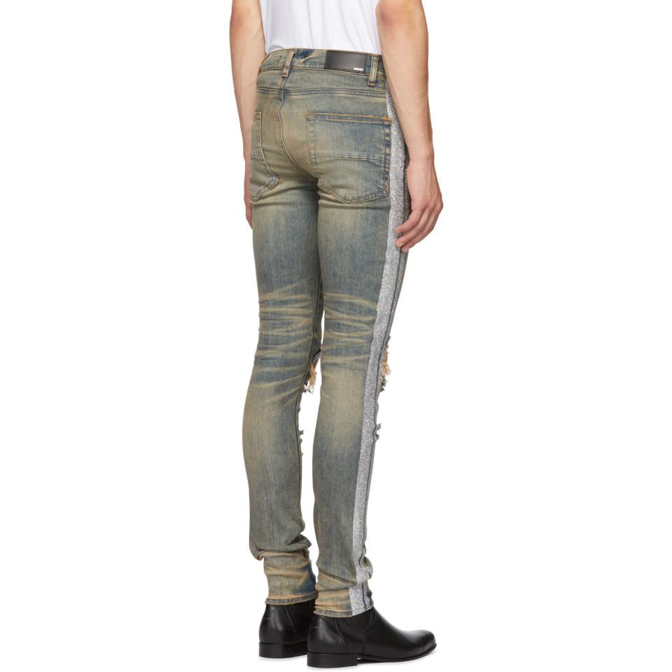 silver glitter jeans