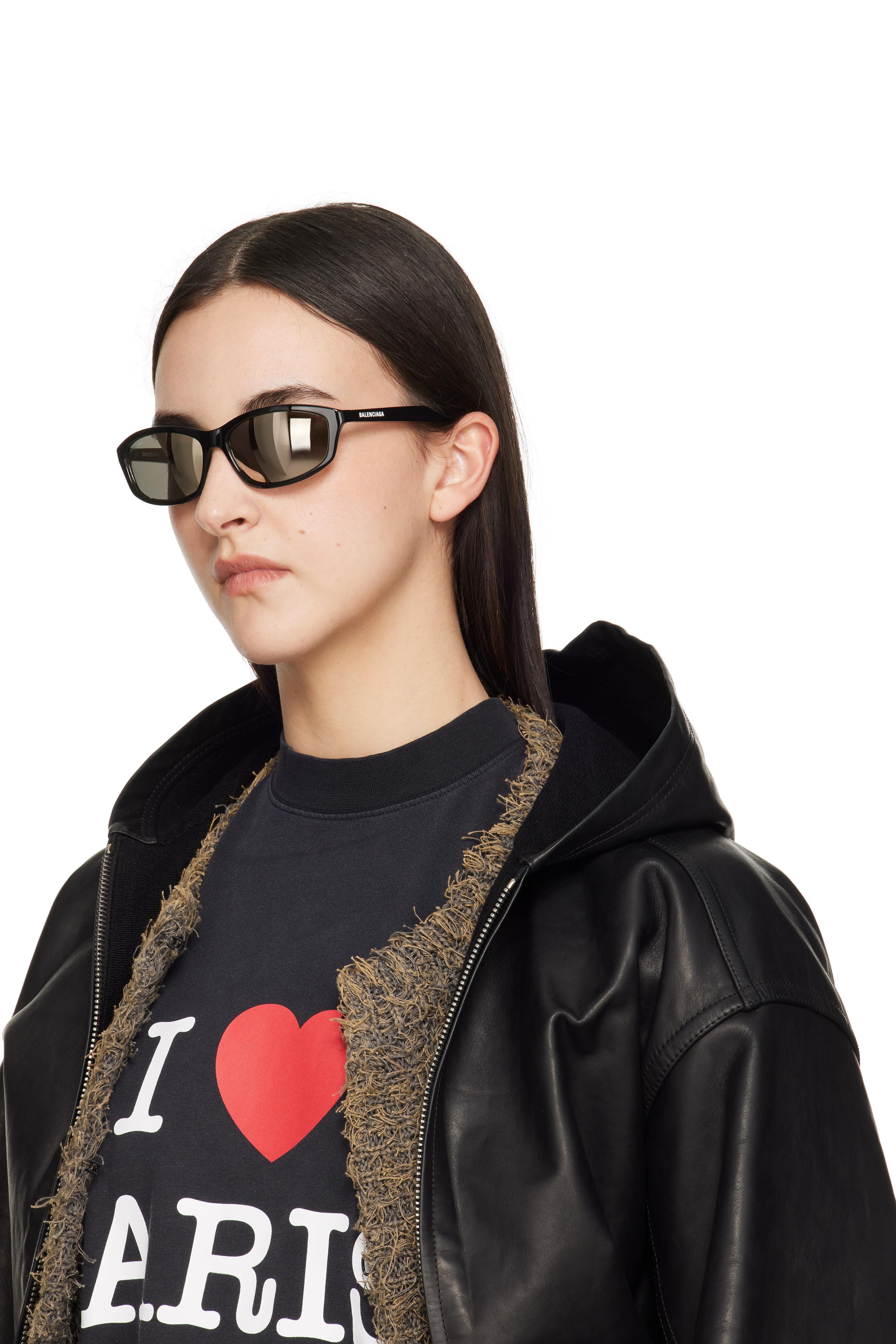 Balenciaga Neo Oval 2.0 Sunglasses in Black | Lyst