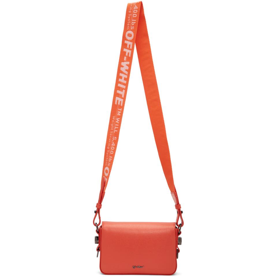 Off-White c/o Virgil Abloh Red Flap Bag In Red Calfskin