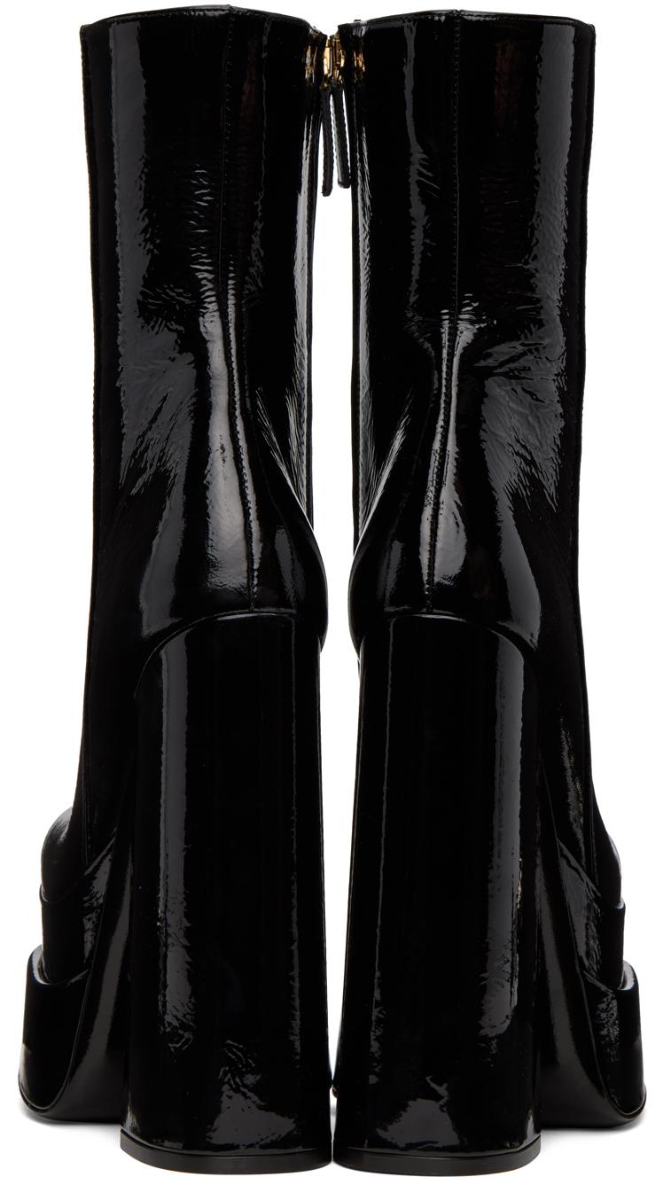 Versace Aevitas Platform Boots in Black | Lyst
