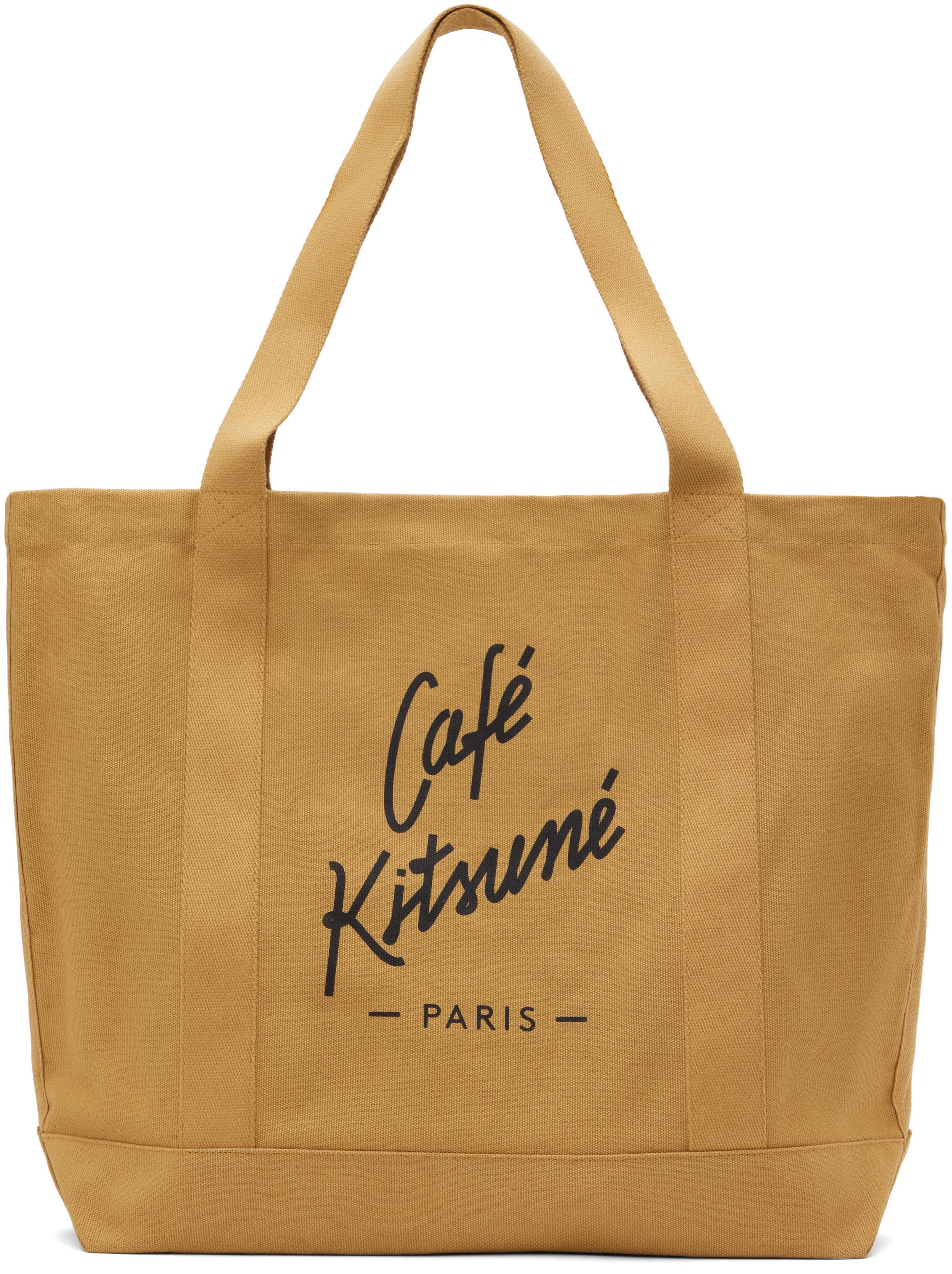 Maison Kitsuné 'Café Kitsuné' Tote in Brown for Men | Lyst