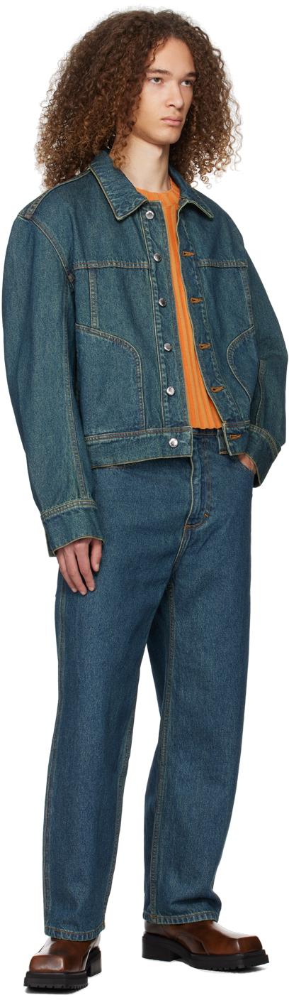 Eckhaus latta cropped denim jacket hot sale