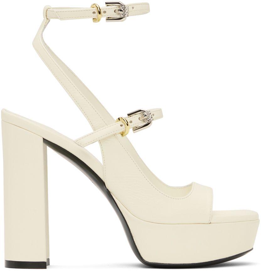 Givenchy Off- Voyou Heeled Sandals in White | Lyst