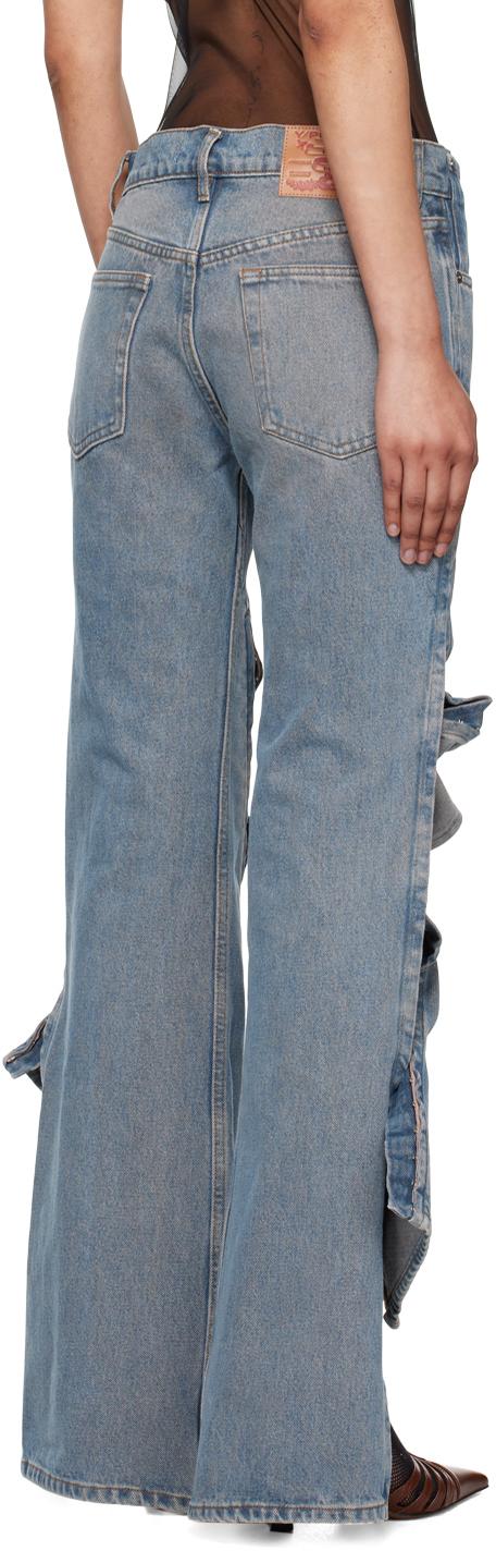 デニム・ジーパン Y/Project 'Hook And Eye' Jeans Y/Project Hook And Eye Jeans | Blue | FARFETCH