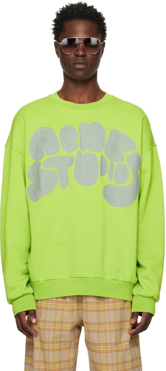 Acne Studios メンズ グリーン ーン Bubble スウェットシャツ 