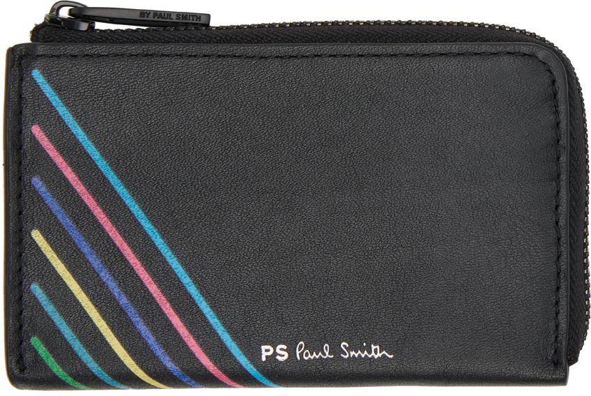 Paul Smith Black Sports Stripe Zip Wallet for Men | Lyst