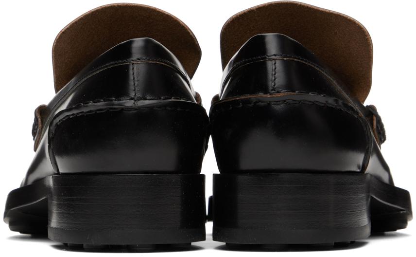 Jil Sander レディース ブラック レザー ローファー フラット Jil Sander レディース ブラック レザー ローファー フラット