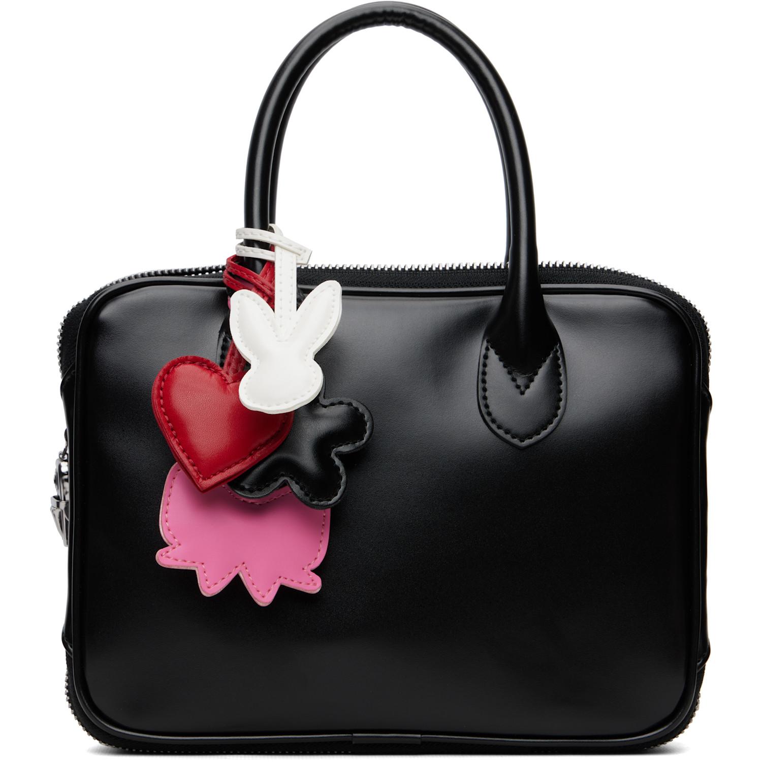 Comme des Garçons Faux Leather Keychain Bag in Black | Lyst