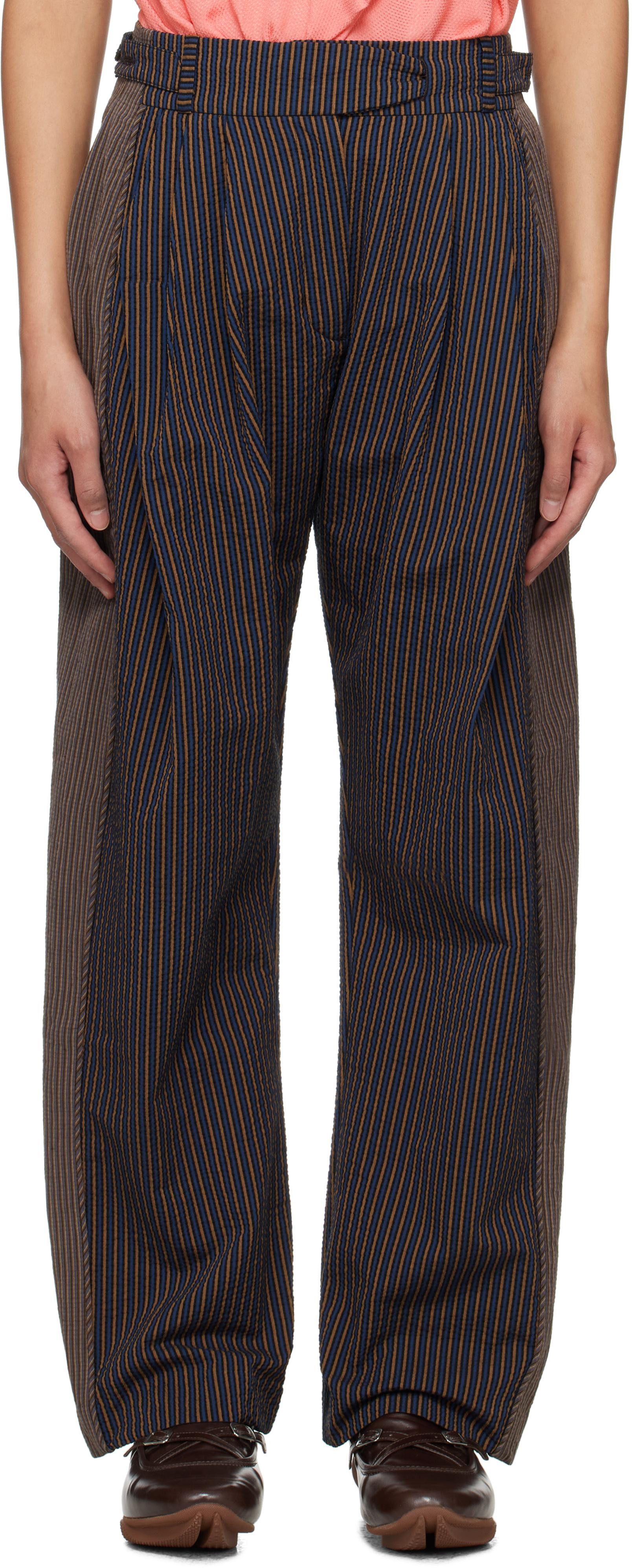 Kiko Kostadinov Cauda Pleated Trousers in Black | Lyst