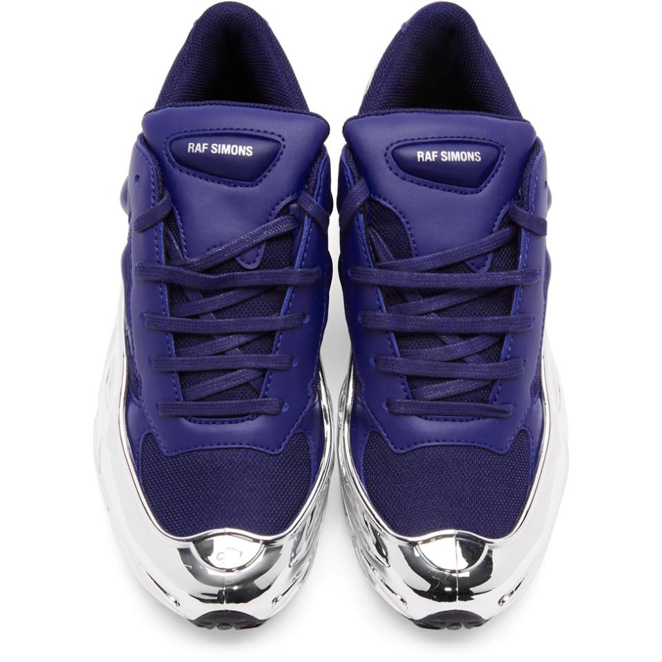 Raf Simons Leather Navy And Silver 