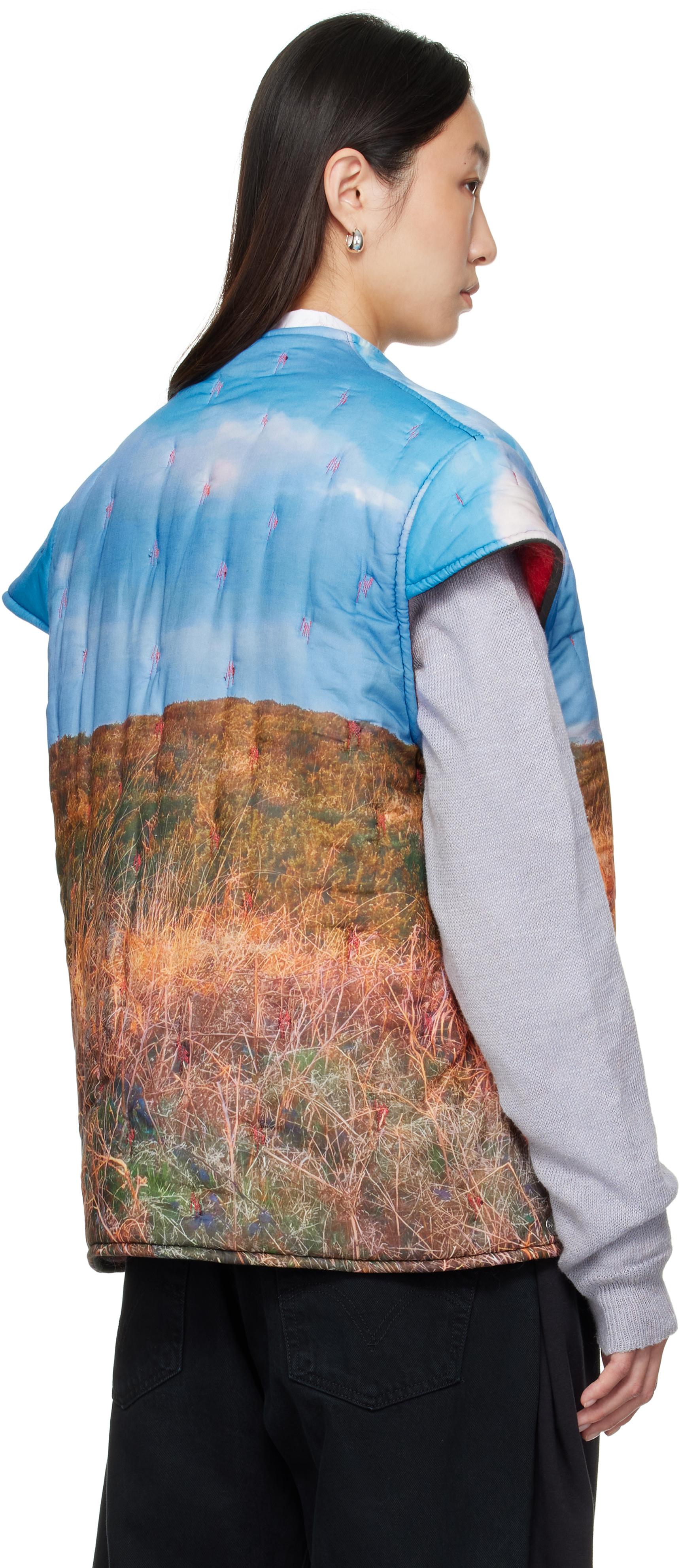 Bless Lining Vest in Blue | Lyst