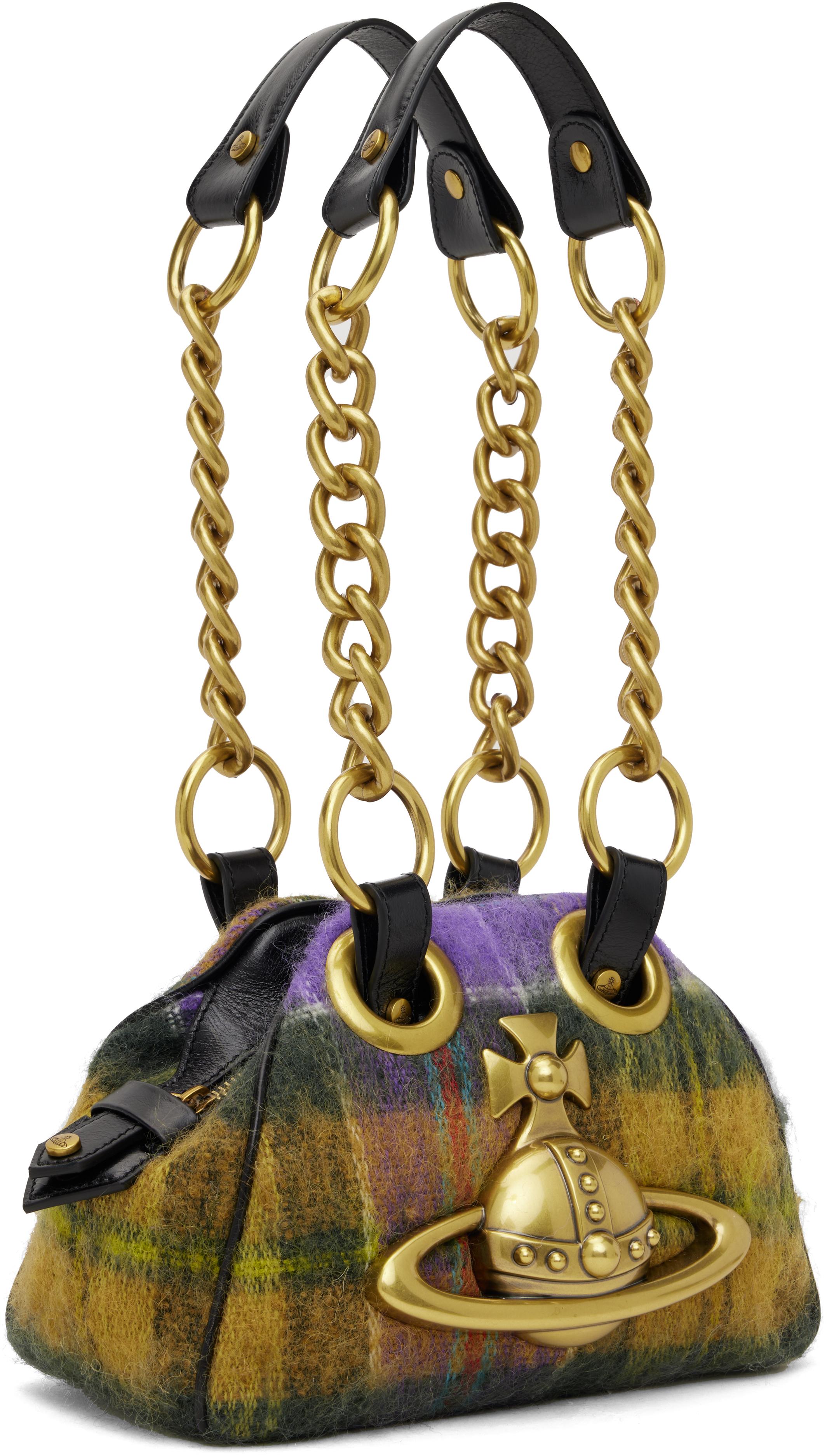 Vivienne Westwood Khaki & Archive Chain Bag in Metallic | Lyst