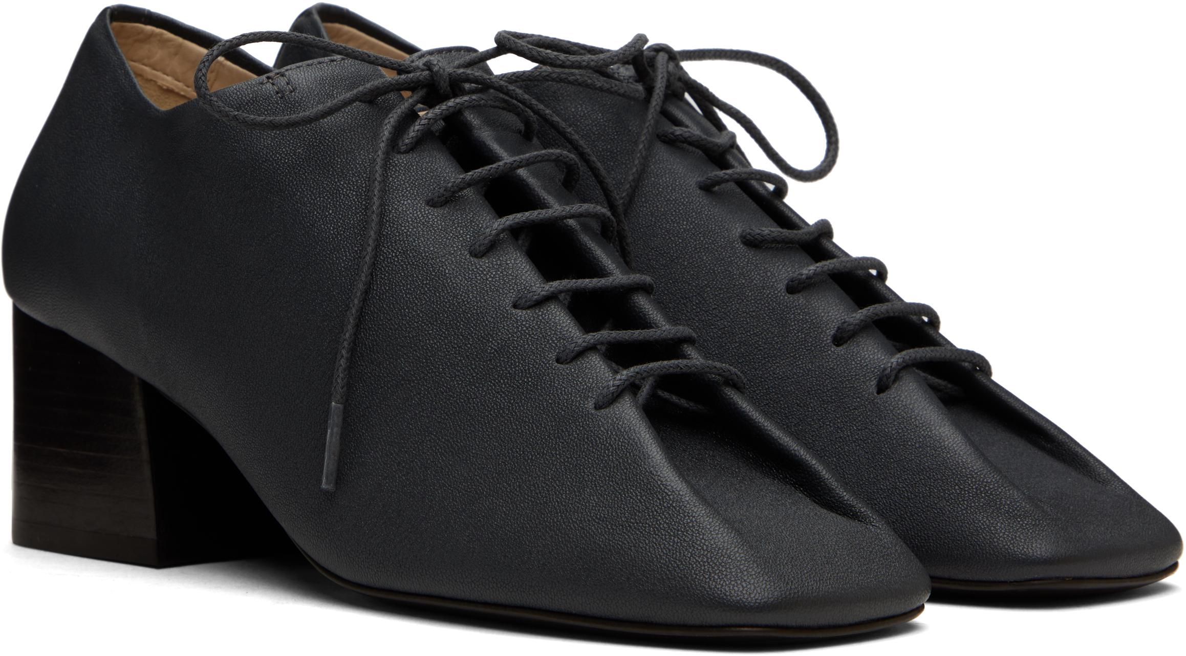 Lemaire グレー クラシック ダービーヒール ブラック | Lyst