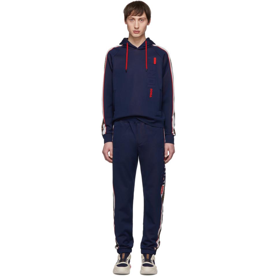 Fendi Cotton Navy Mania Tracksuit in Blue for Men | Lyst