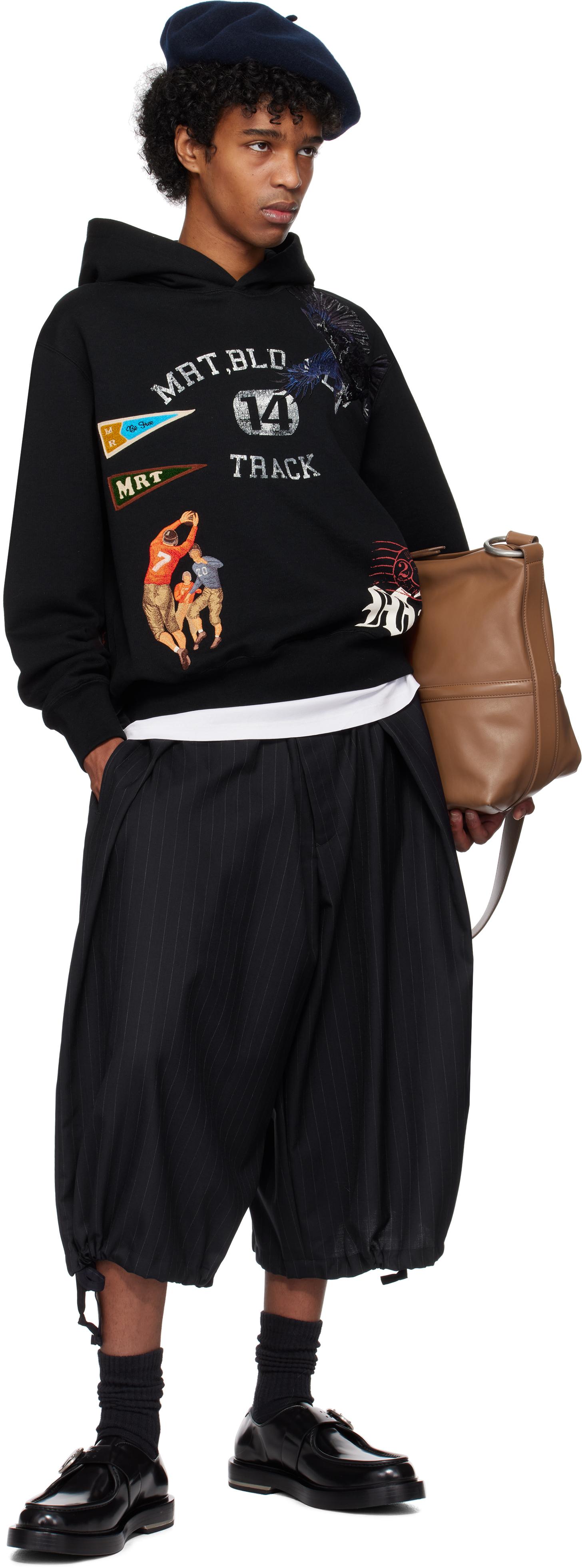 KHOKI Wide-Leg Cropped Shorts in Black for Men | Lyst