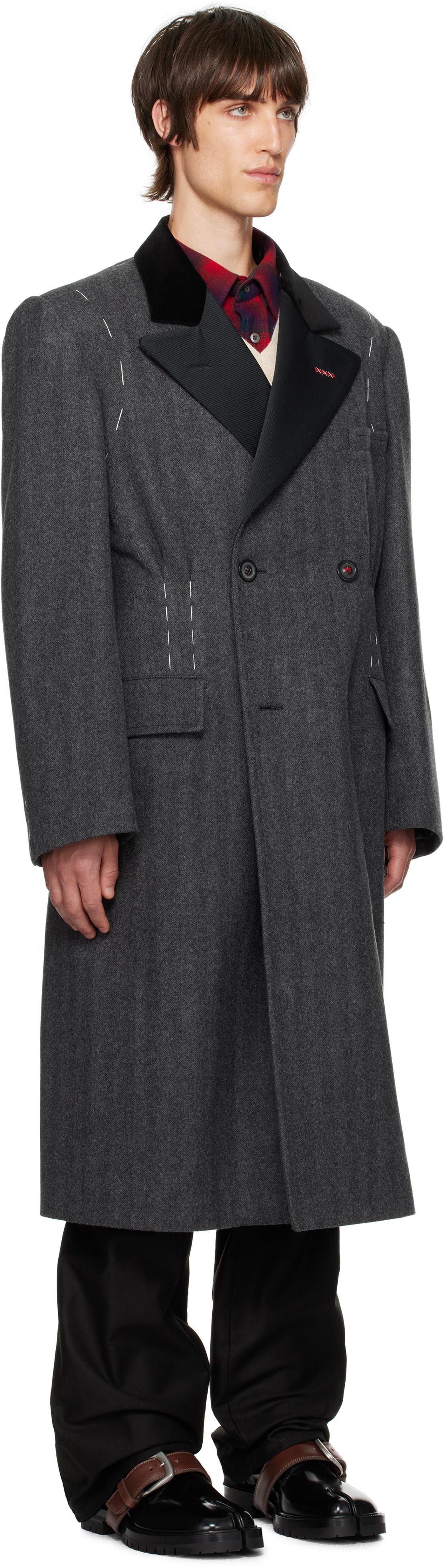 Maison Margiela ウールコート Work in progress Maison Margiela Work-In-Progress Wool Coat | Grey | FARFETCH