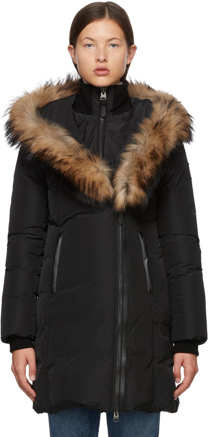 Mackage Kay Down Coat With Signature Natural Fur Collar In Black
