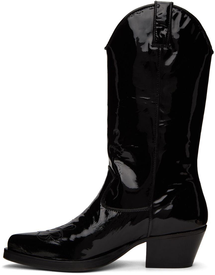 Ernest W. Baker Black High Western Boots for Men | Lyst