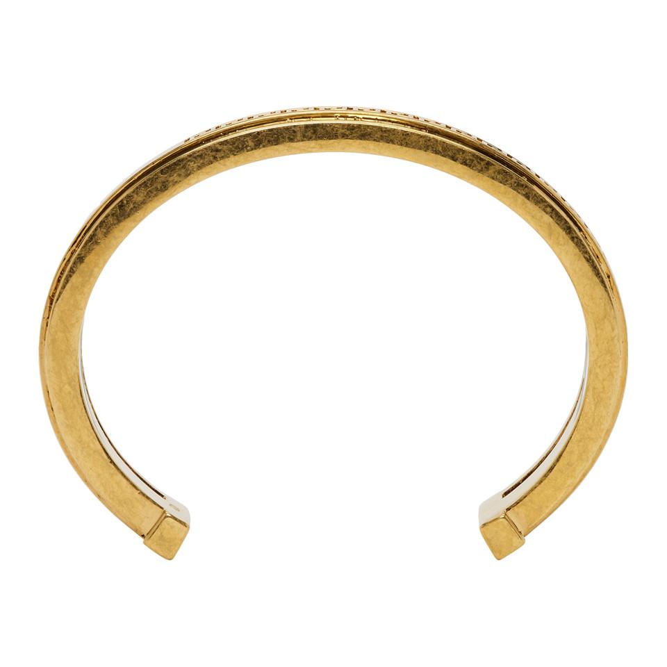 Versace Gold Greek Cuff Bracelet in Metallic for Men Lyst