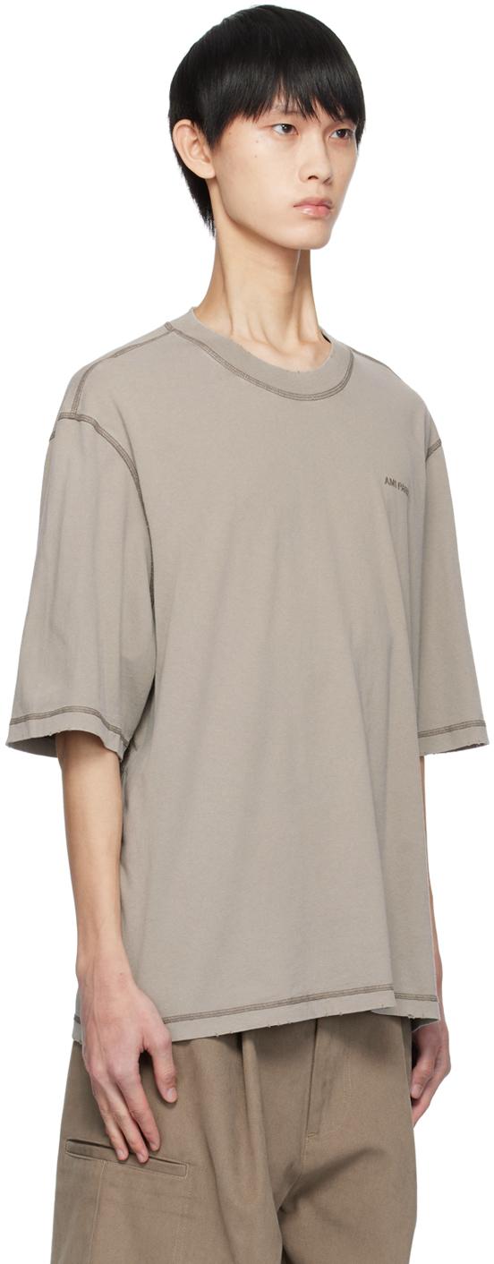 AMI Paris Tシャツ Gray Fade Out T-Shirt 半袖 カットソー AMI Paris Tシャツ Gray Fade Out T-Shirt 半袖 カットソー (AMI