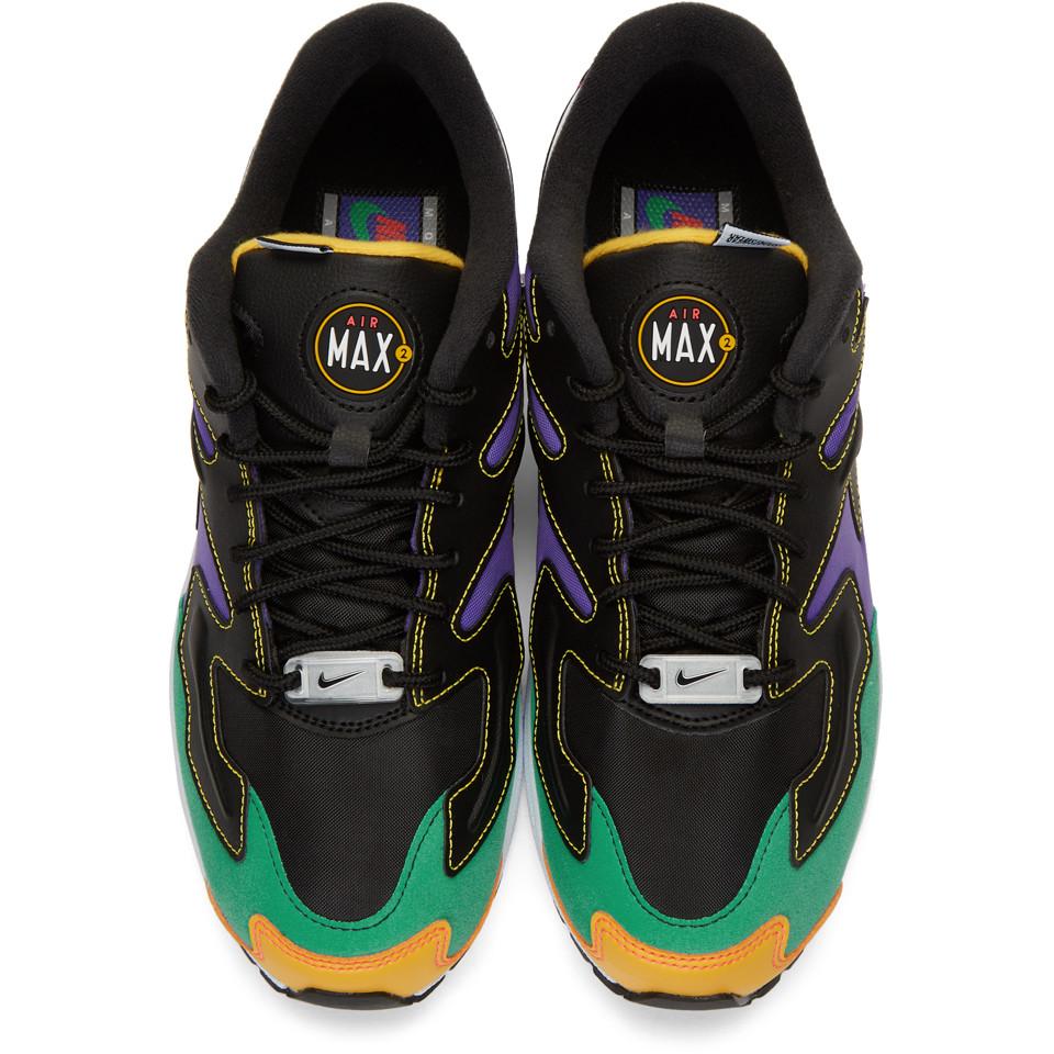 Nike air max2 light premium black/flash crimson-kinetic green sales