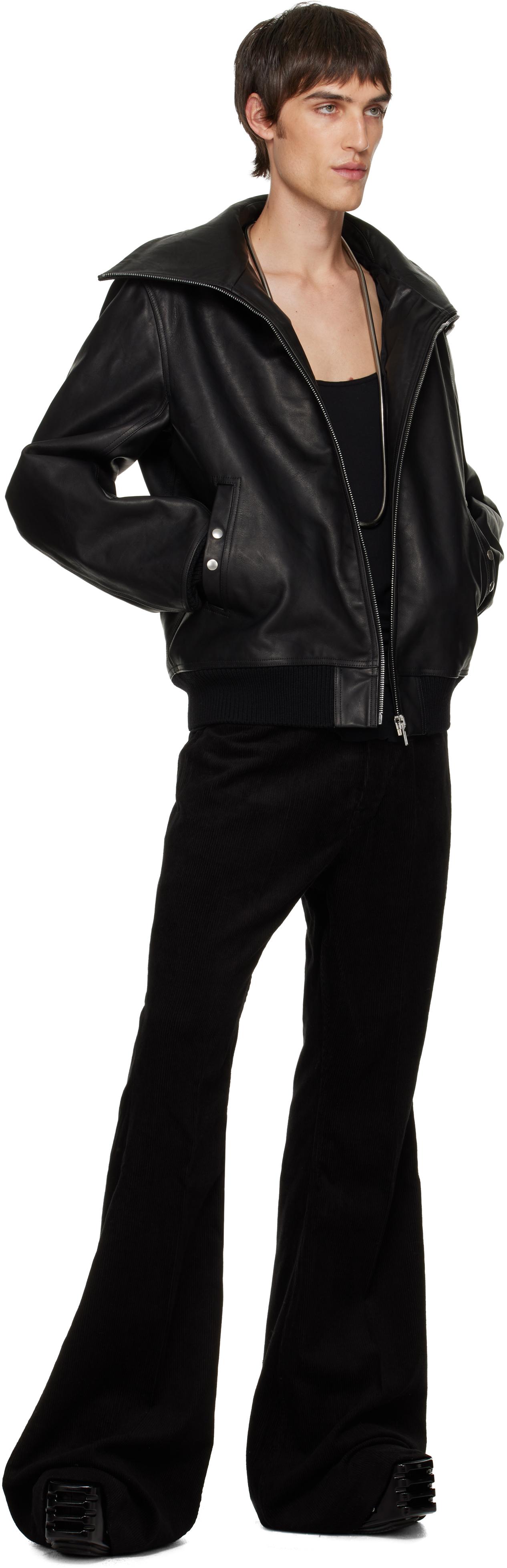 ジャケット・アウター Rick Owens 03aw leather jacket Rick Owens - Cropped Buckled Leather Jacket Rick Owens