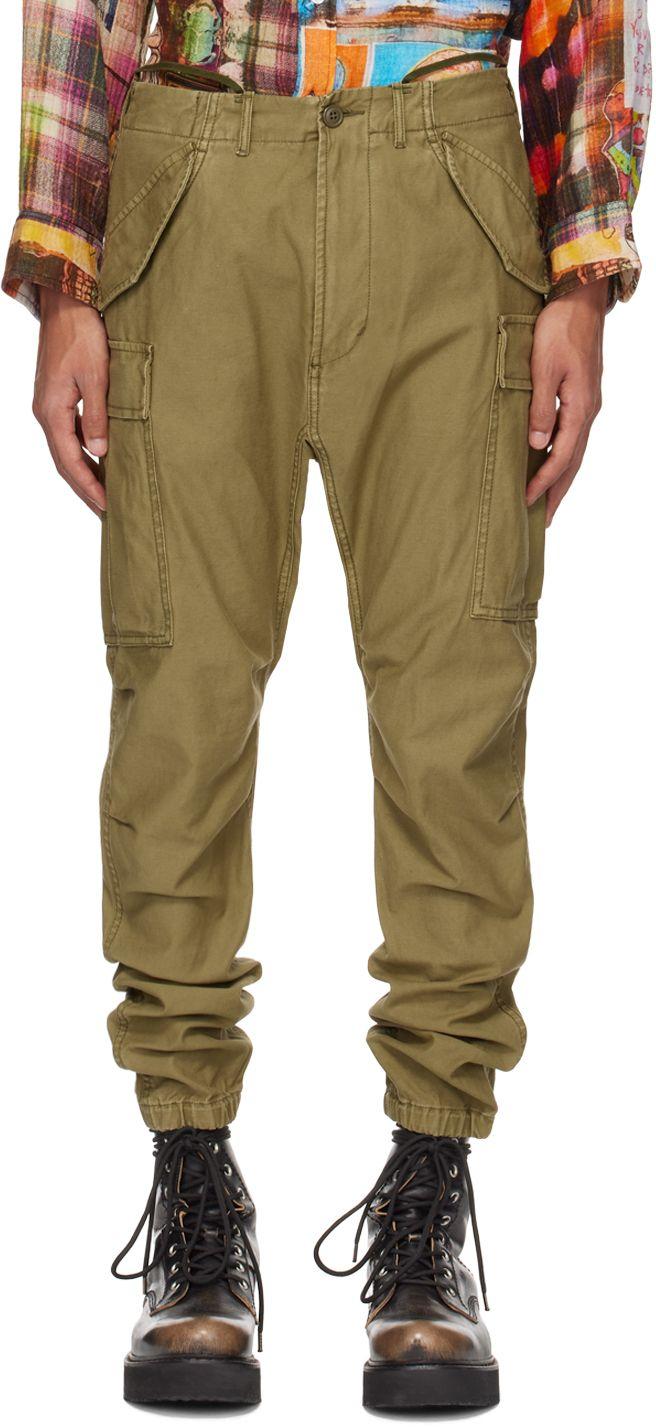 R13 Khaki Tapered Cargo Pants in Green for Men | Lyst