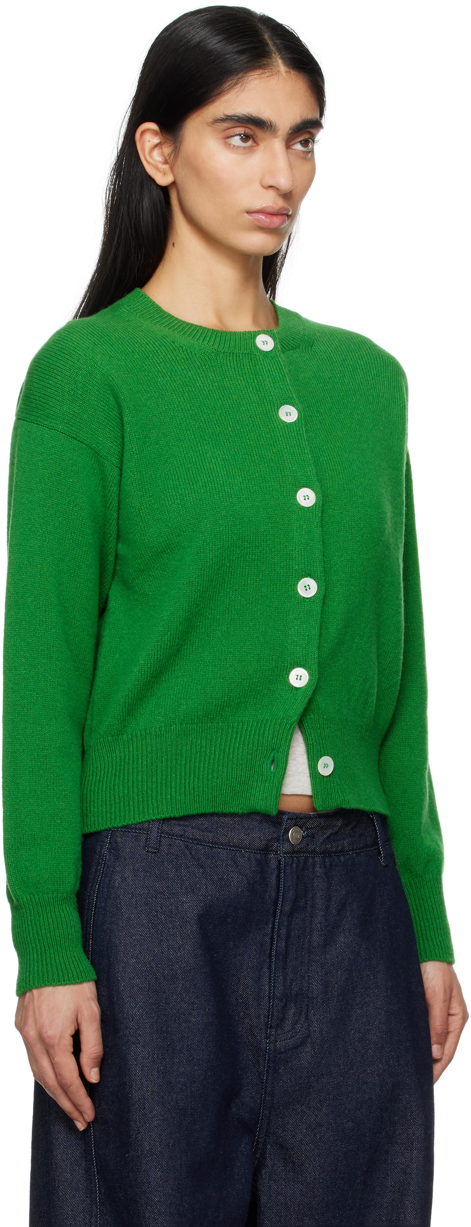 &Daughter Ada Crewneck Cardigan in Green Lyst UK