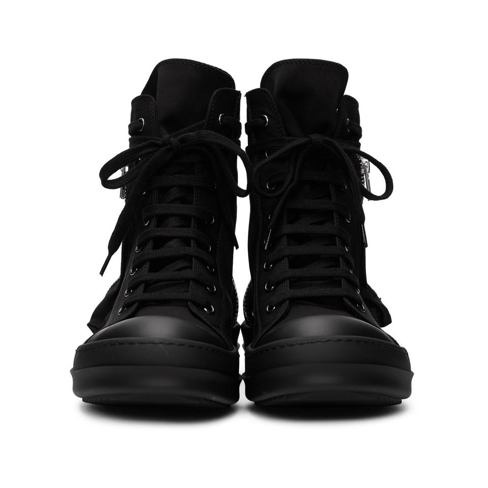 Rick Owens Black Bauhaus Sneakers for Men | Lyst