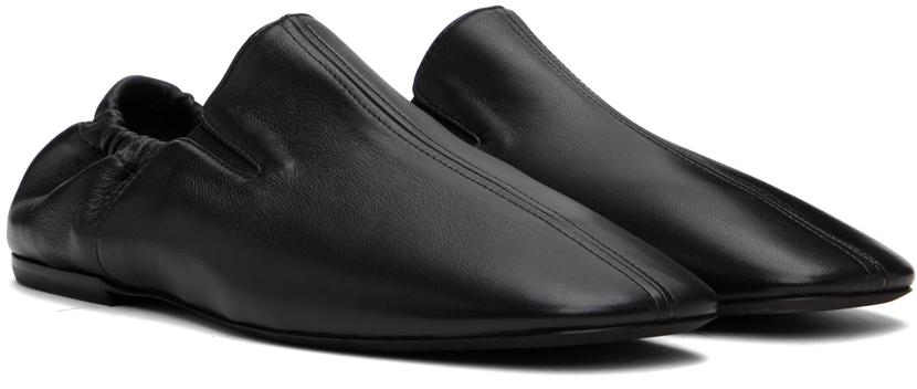 Dries Van Noten メンズ ブラック ブラウン レザー スリッポン 
