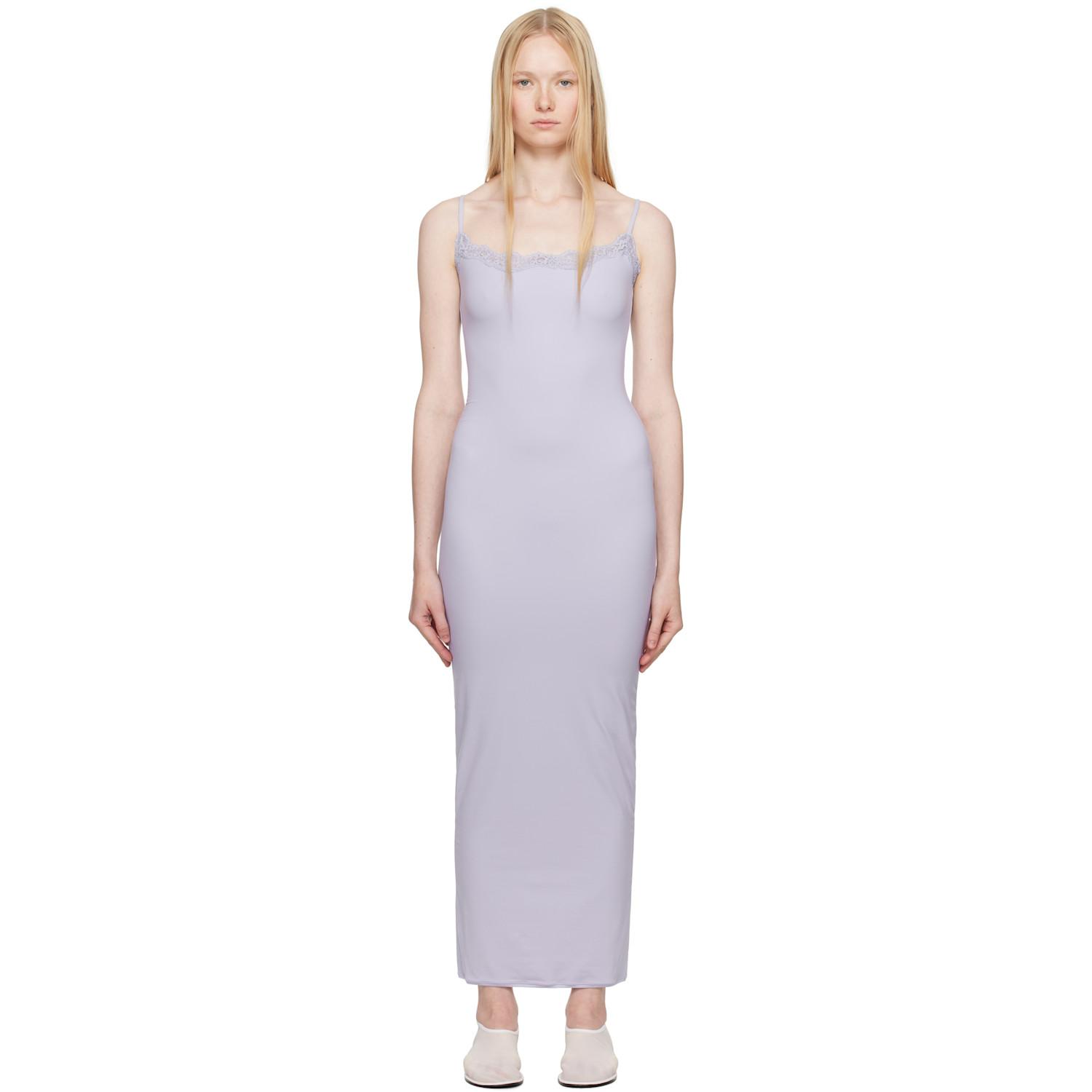 fits everybody lace long slip dress SKIMS Long Slip Dress | Bubble Gum Tonal | Pink | Fits Everybody Lace | M | Medium