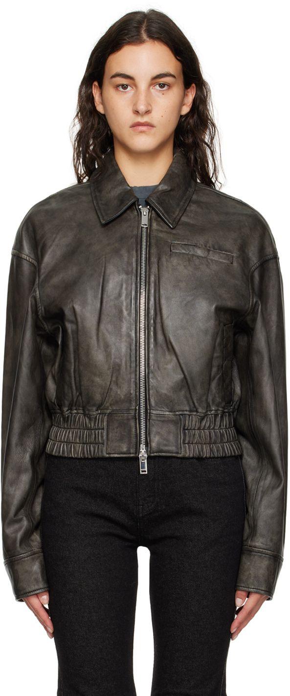Han Kjobenhavn Black Cropped Leather Jacket | Lyst