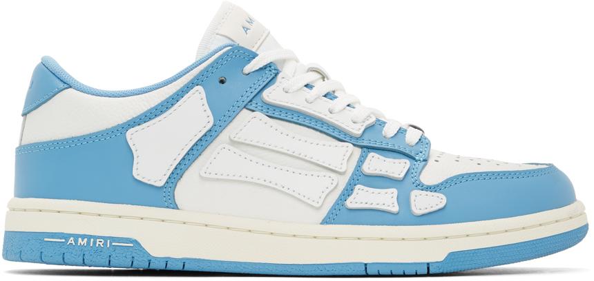 Amiri Blue & White Skel Top Low Sneakers for Men | Lyst