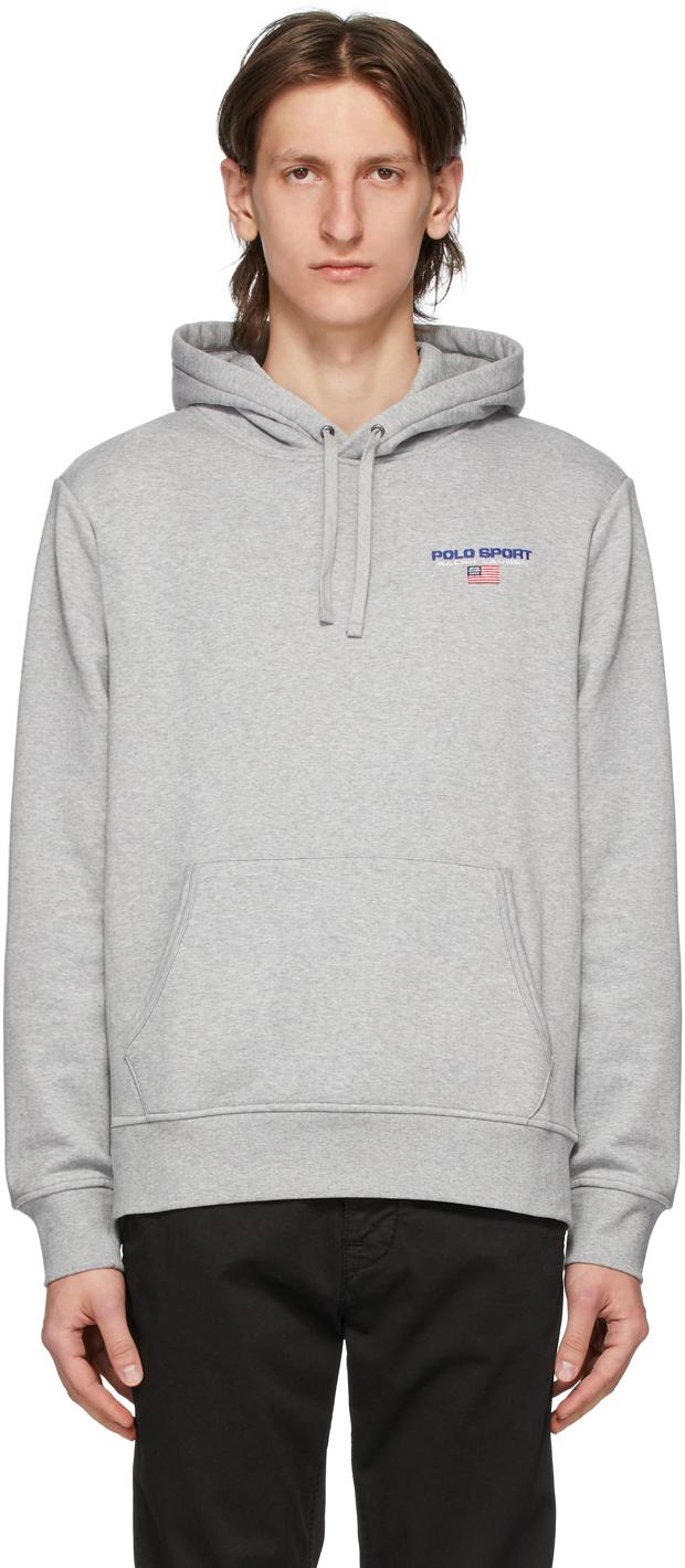 polo hoodie grey