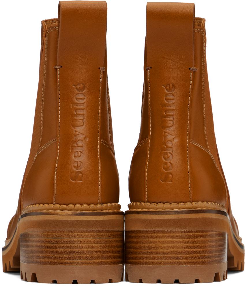 【関税込み】See by Chloe タン Mallory チェルシーブーツ See by Chloé Mallory Chelsea Boots | Saks Fifth Avenue