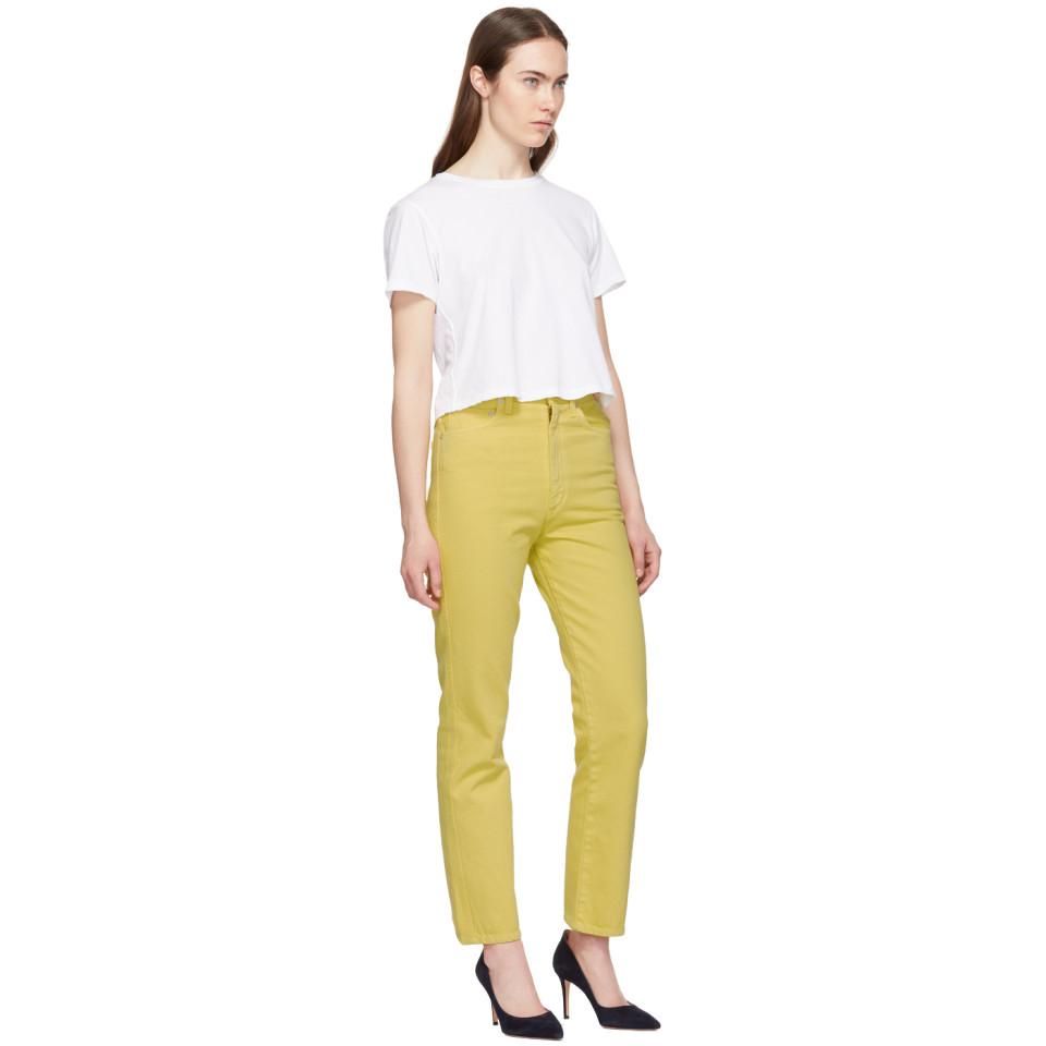 Agolde Denim Yellow Pinch Waist Hi Rise 