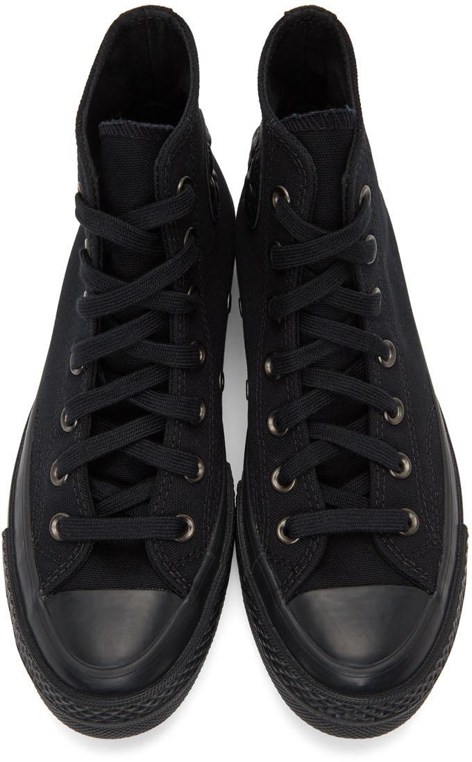 blackout high top converse