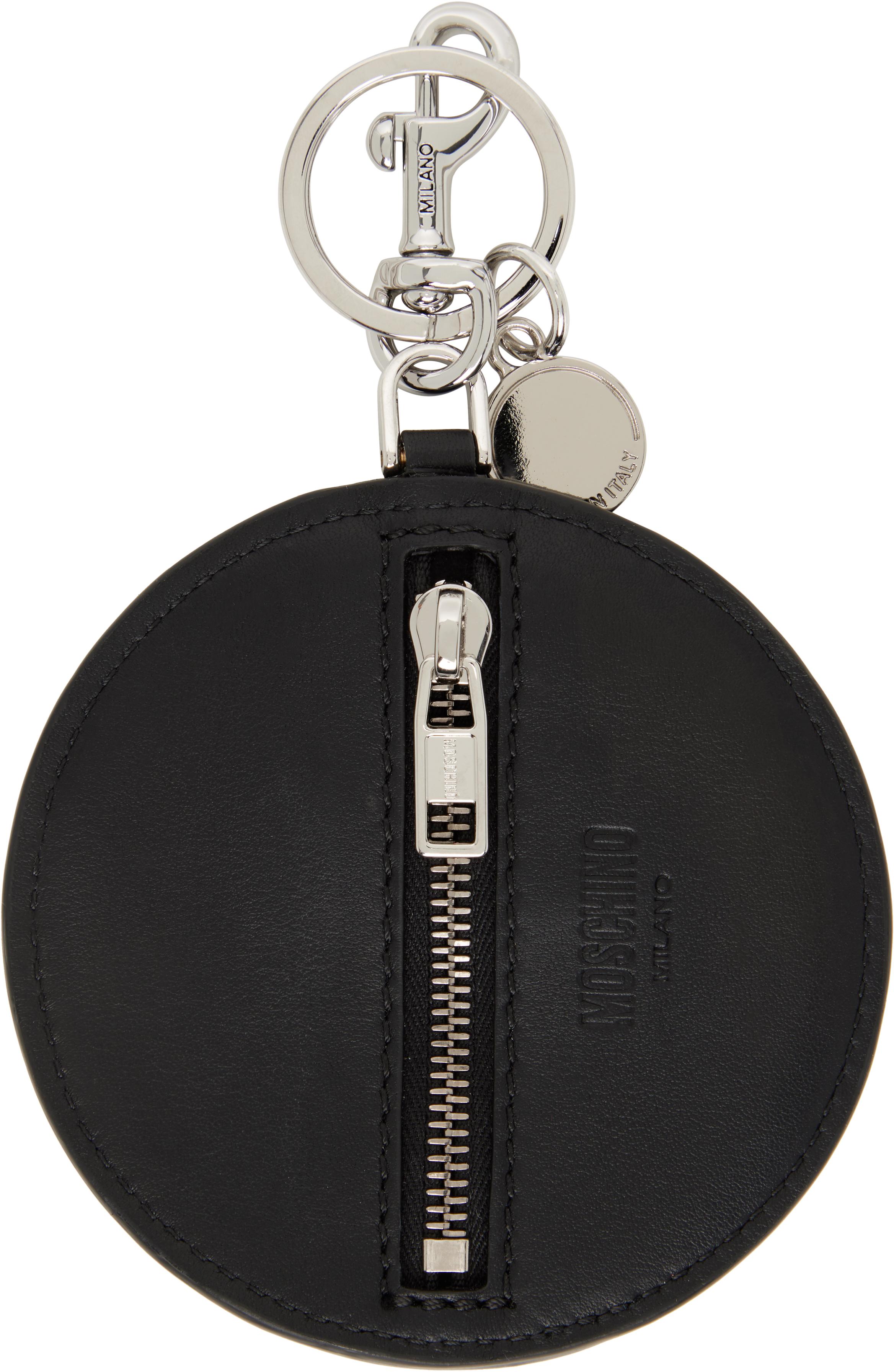 【関税込み】Moschino ブラック＆ホワイト Tao キーホルダー Moschino ブラック＆ホワイト Tao キーホルダー (Moschino