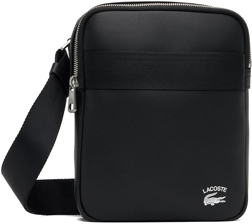 Lacoste Black Contrast Branded Crossover Bag for Men | Lyst Canada