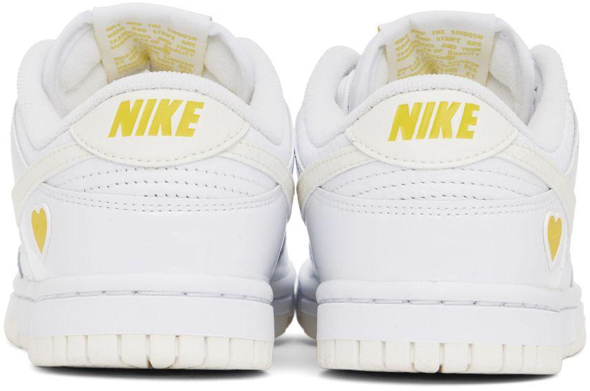 Nike White & Yellow Dunk Low Sneakers in Black | Lyst